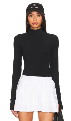 alo Wellness Ribbed Long Sleeve in Black
