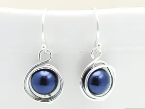 Blue Pearl Earrings