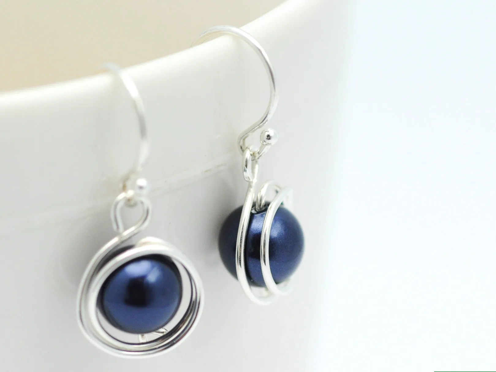Blue Pearl Earrings