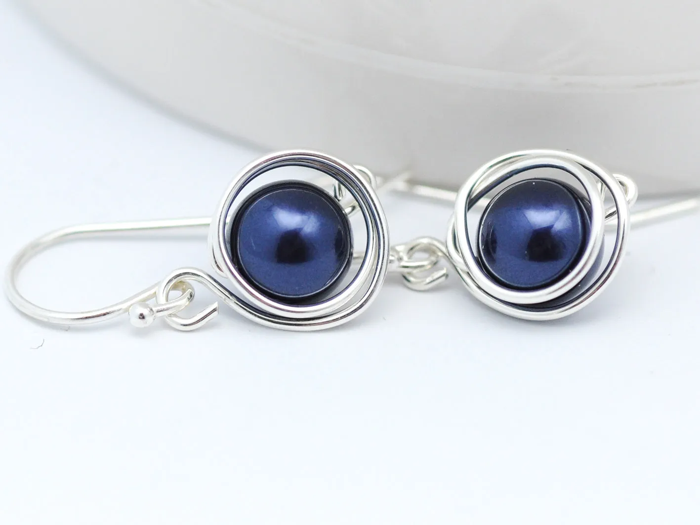 Blue Pearl Earrings