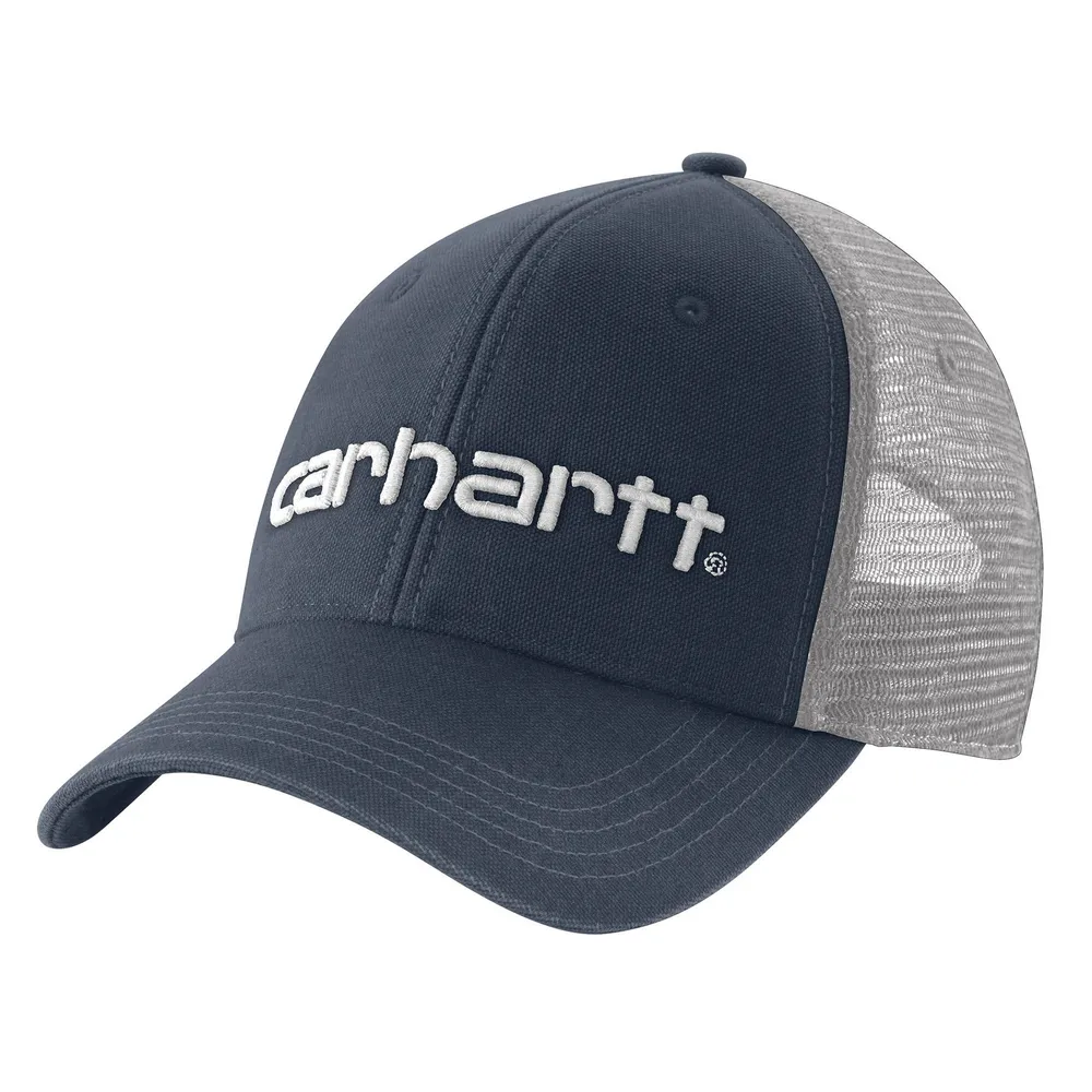 Canvas Mesh-Back Logo Graphic Cap - 408-Navy-White | Carhartt 101195