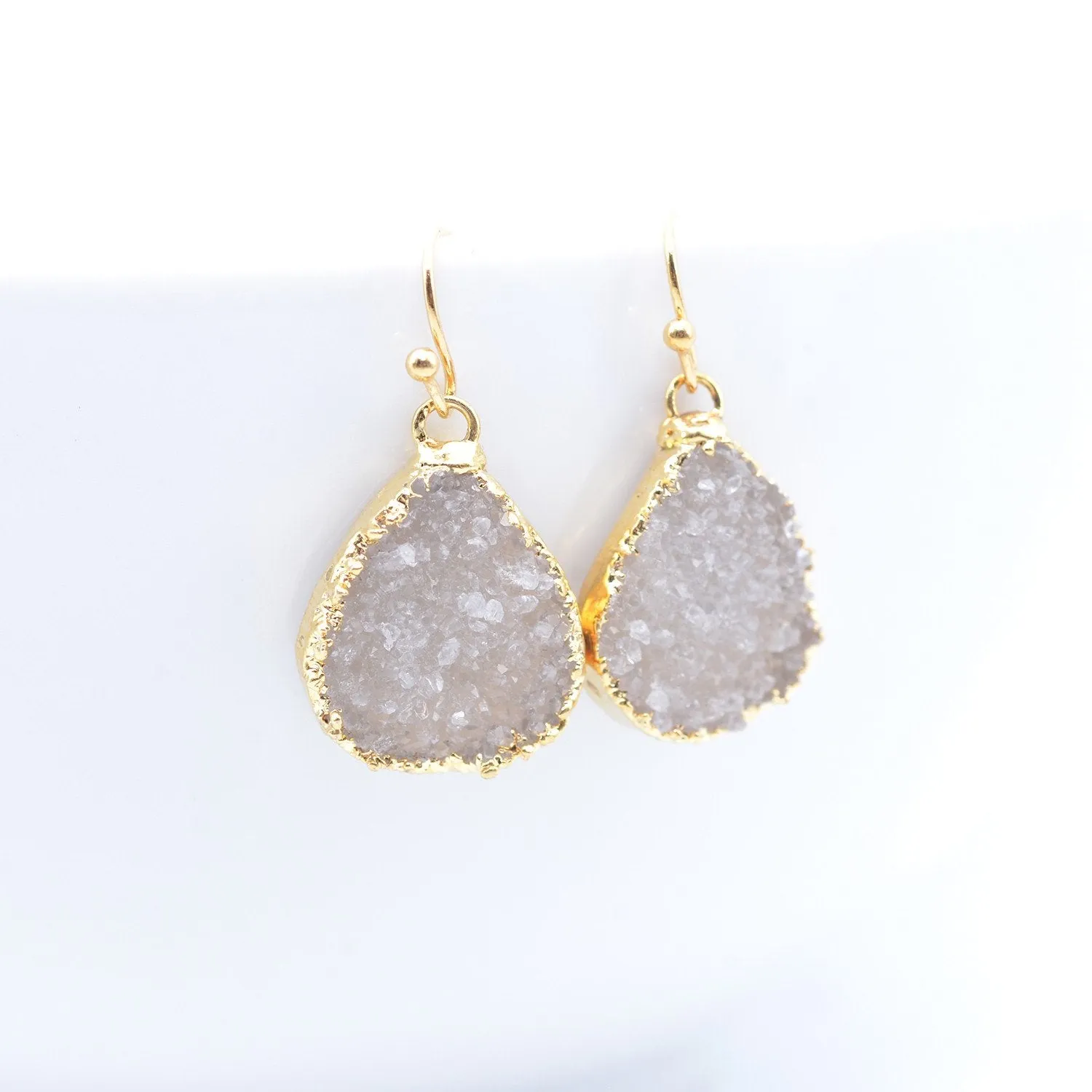 Druzy Teardrop Earrings