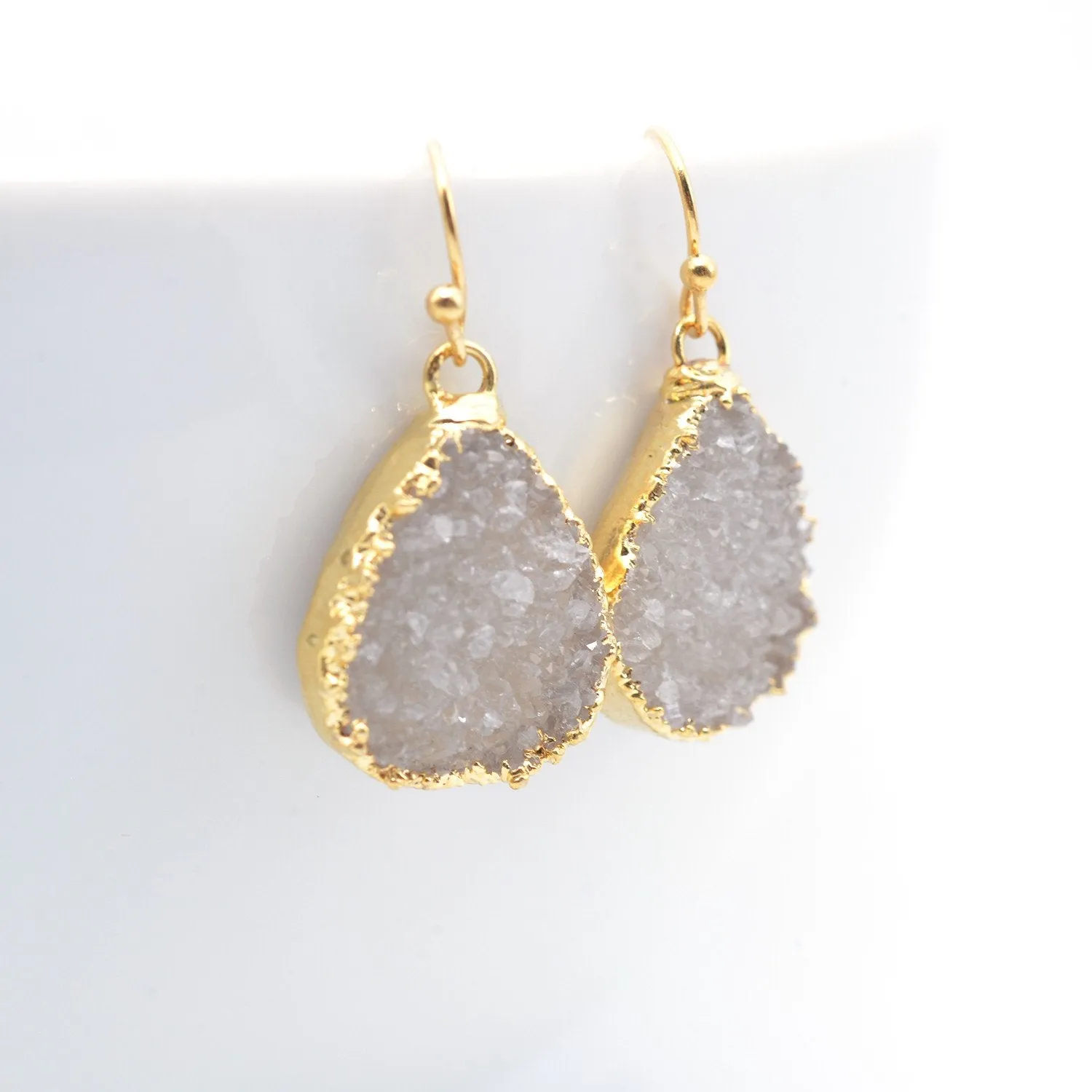 Druzy Teardrop Earrings
