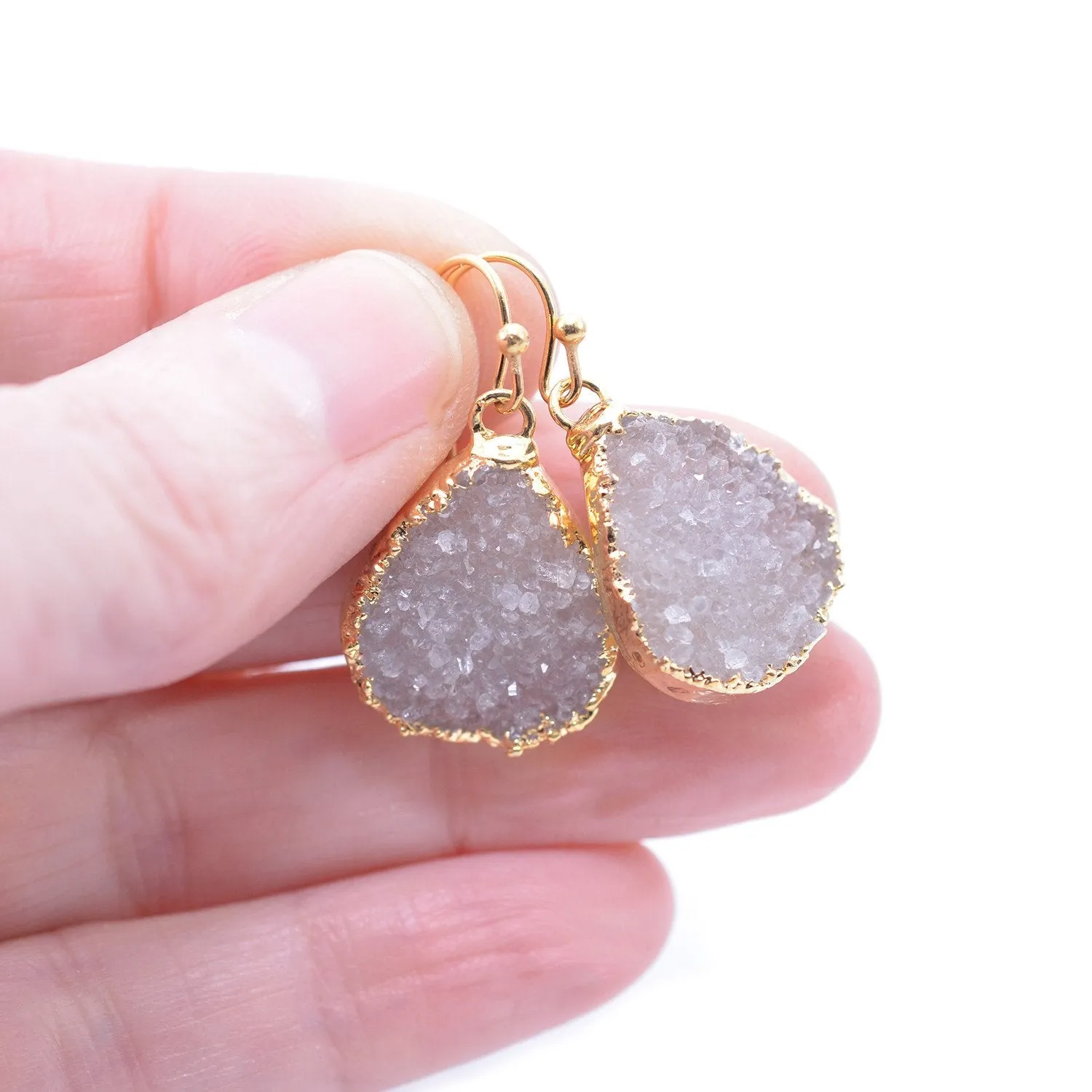 Druzy Teardrop Earrings