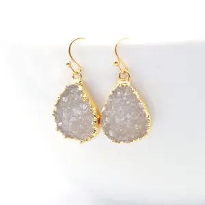 Druzy Teardrop Earrings