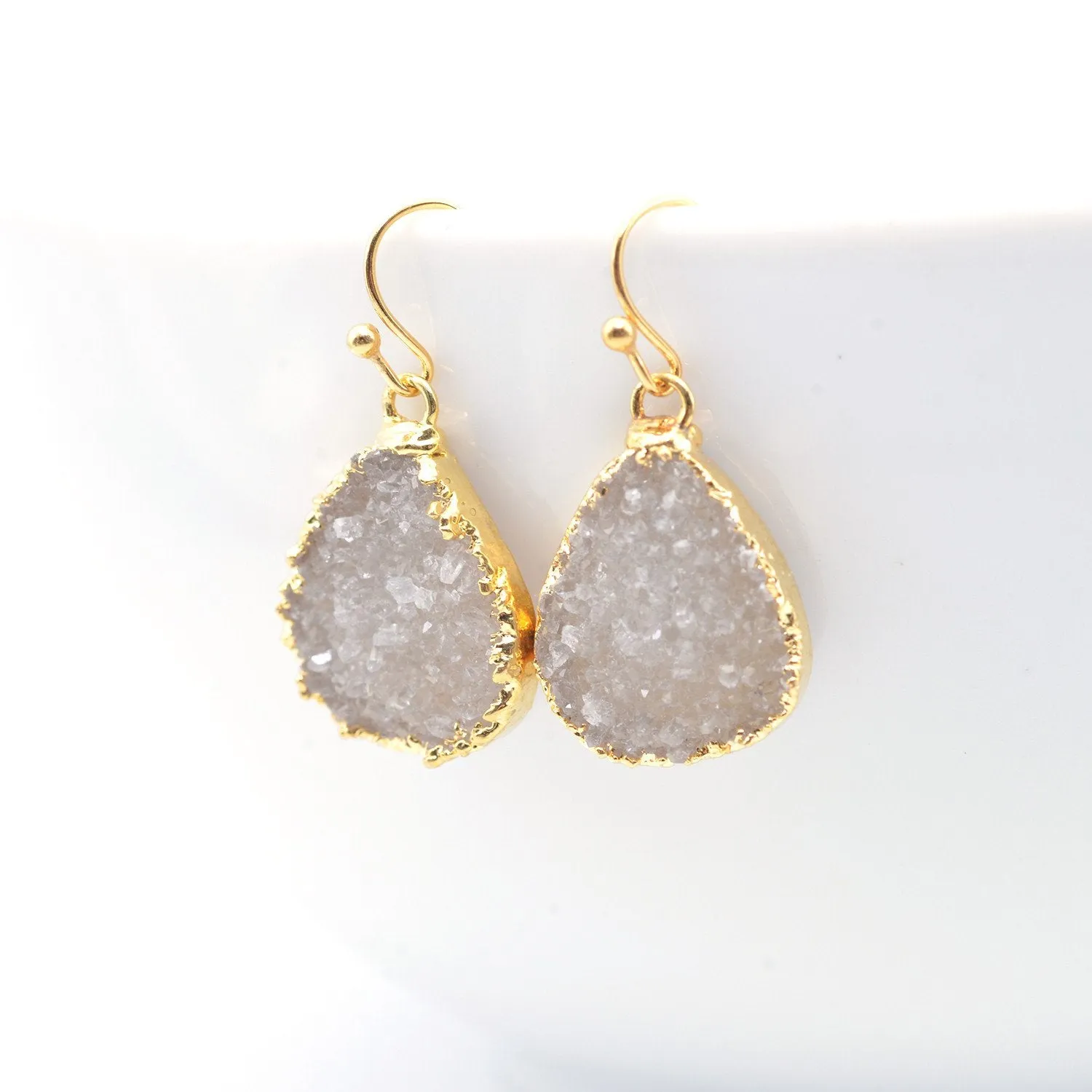 Druzy Teardrop Earrings