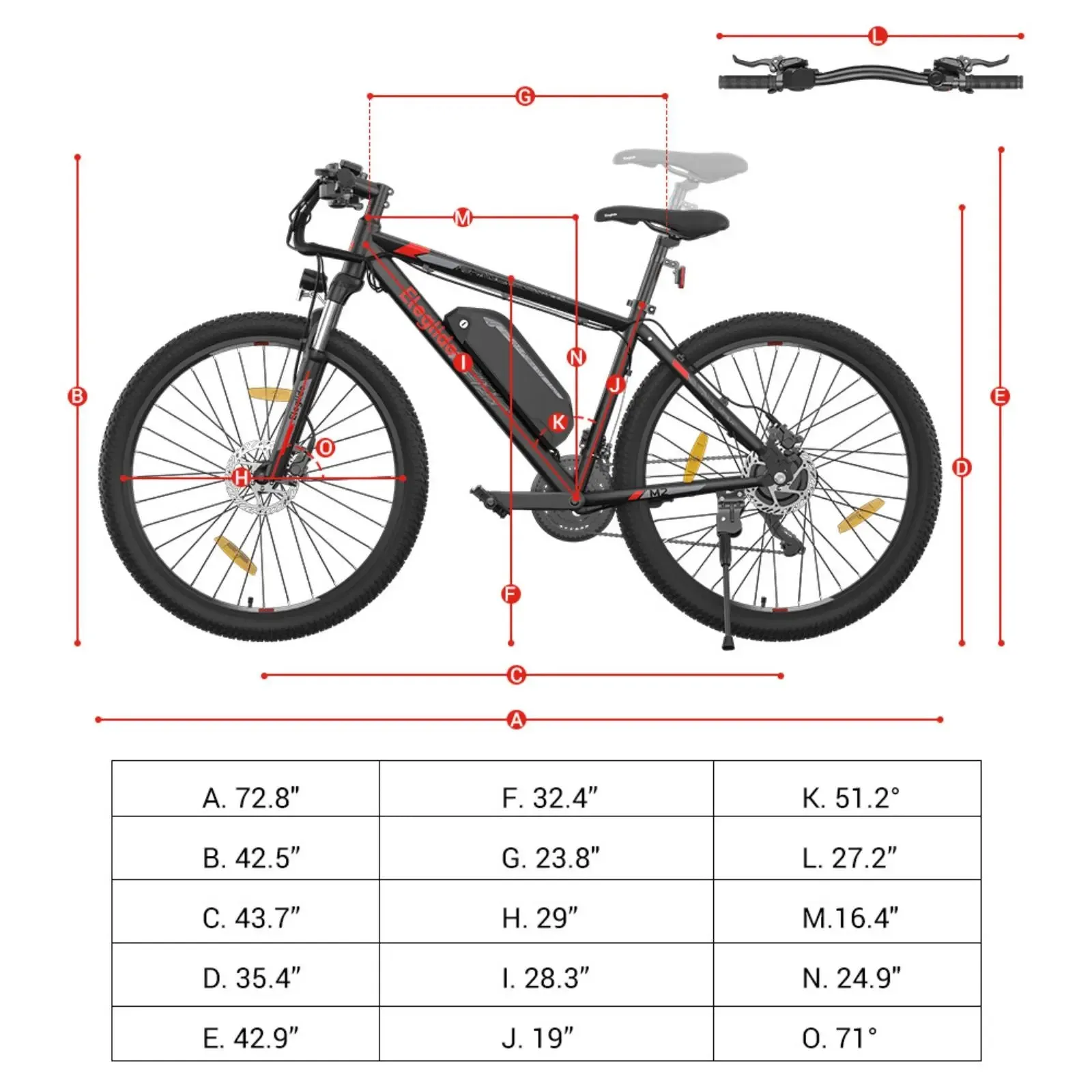 Eleglide M2 Electric Mountain Bike 570W Black