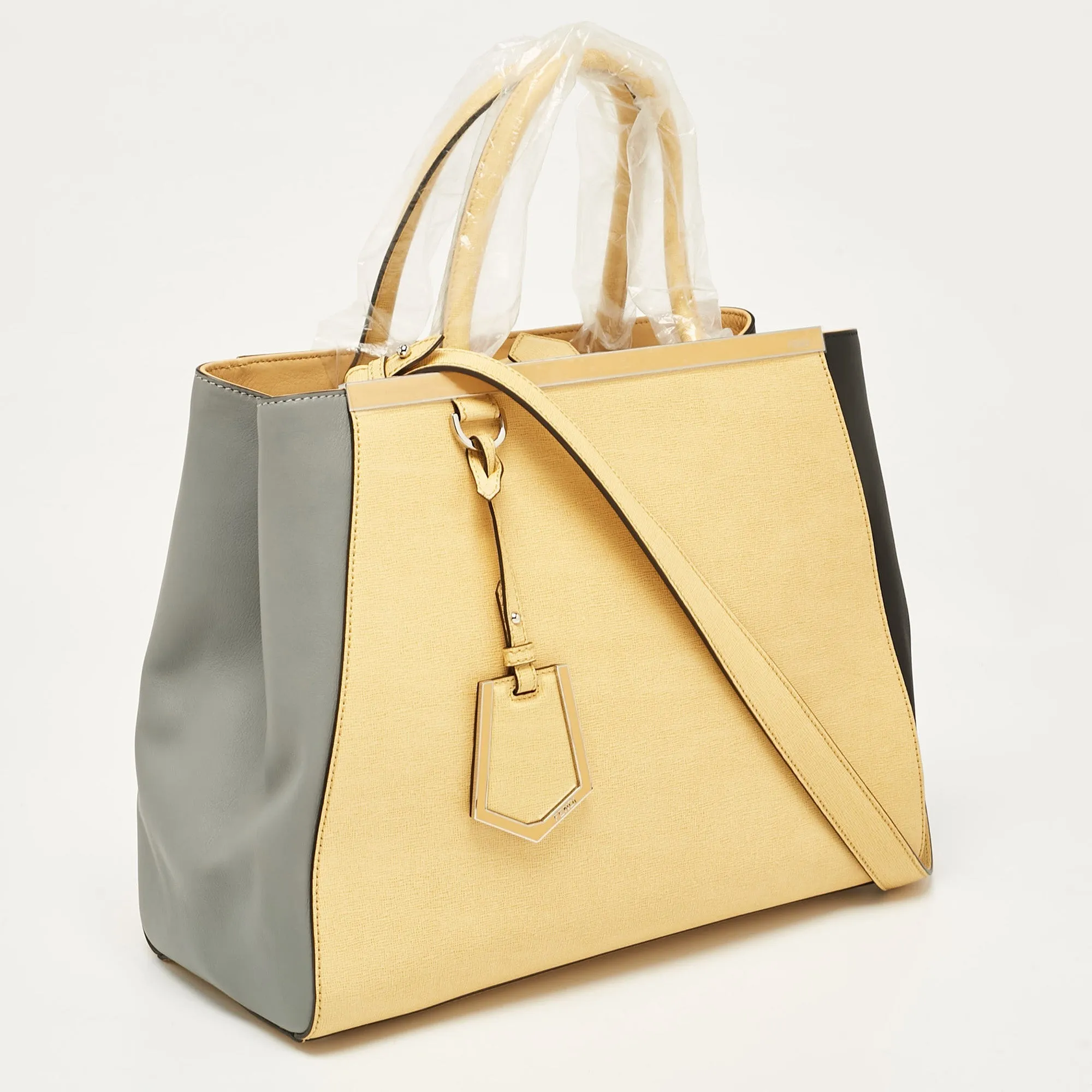 Fendi Tricolor Leather Medium 2Jours Tote