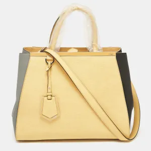 Fendi Tricolor Leather Medium 2Jours Tote