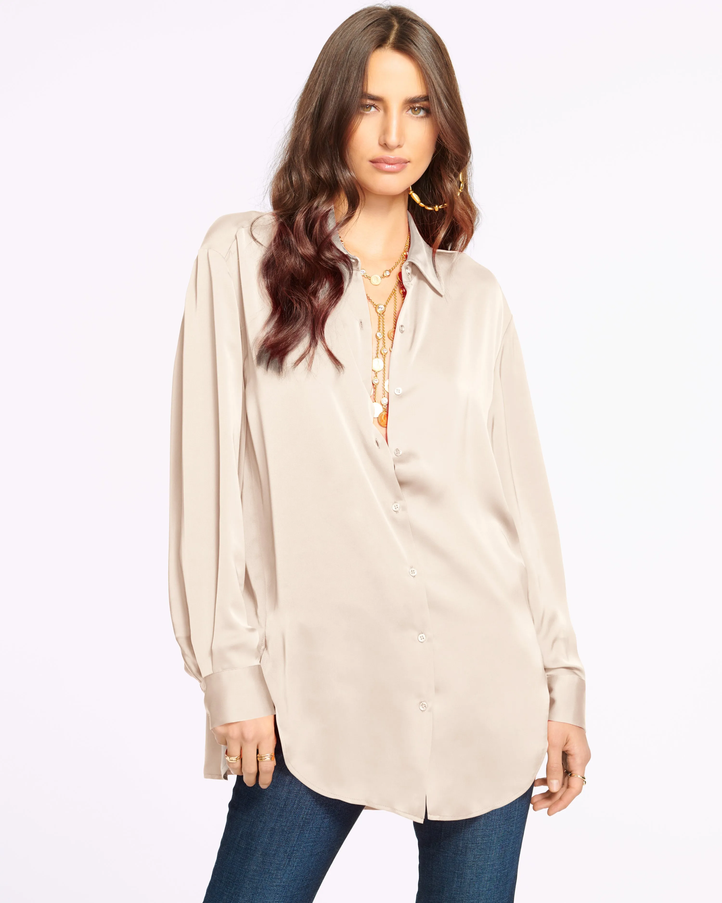 Kolby Oversized Button Down Blouse