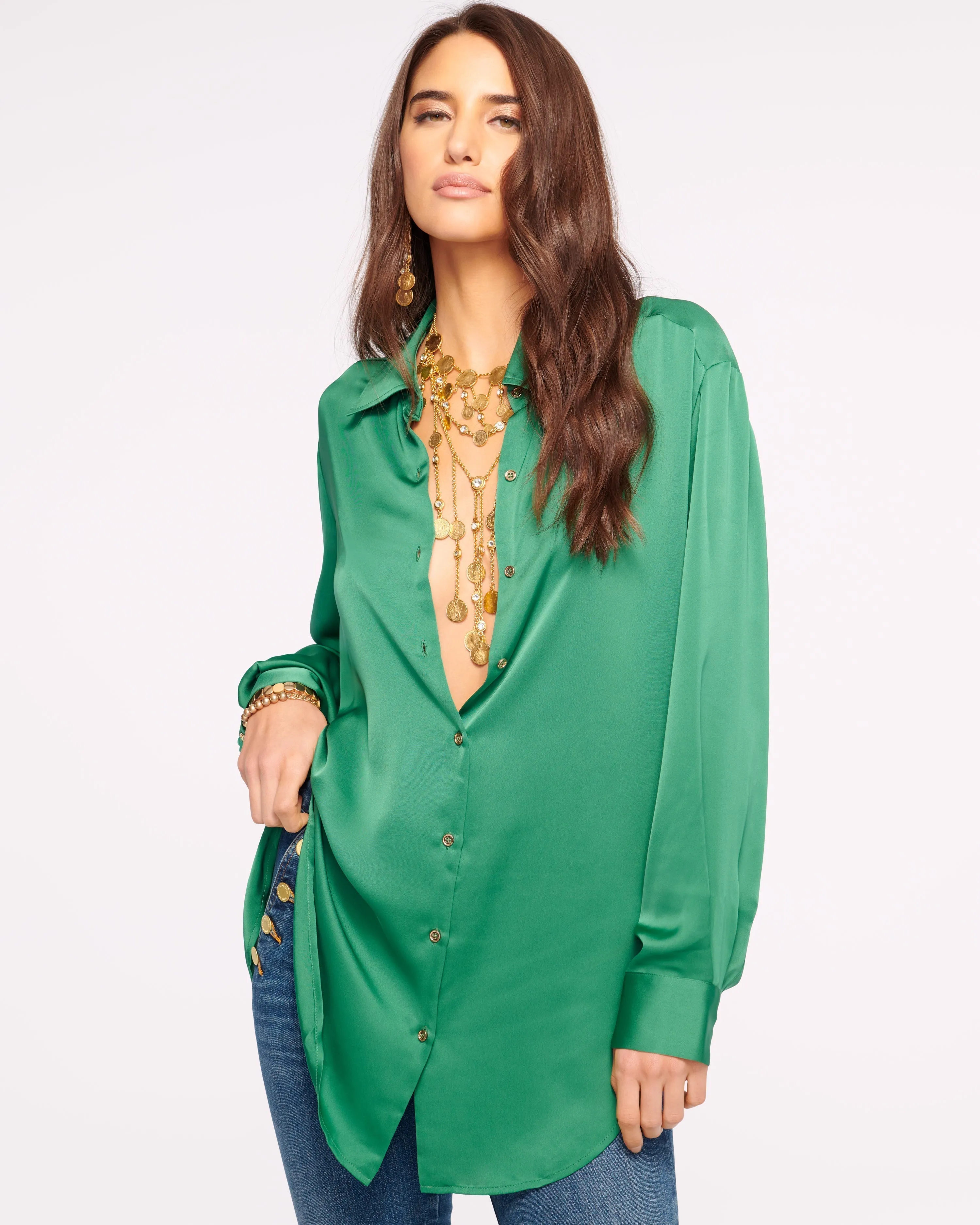 Kolby Oversized Button Down Blouse