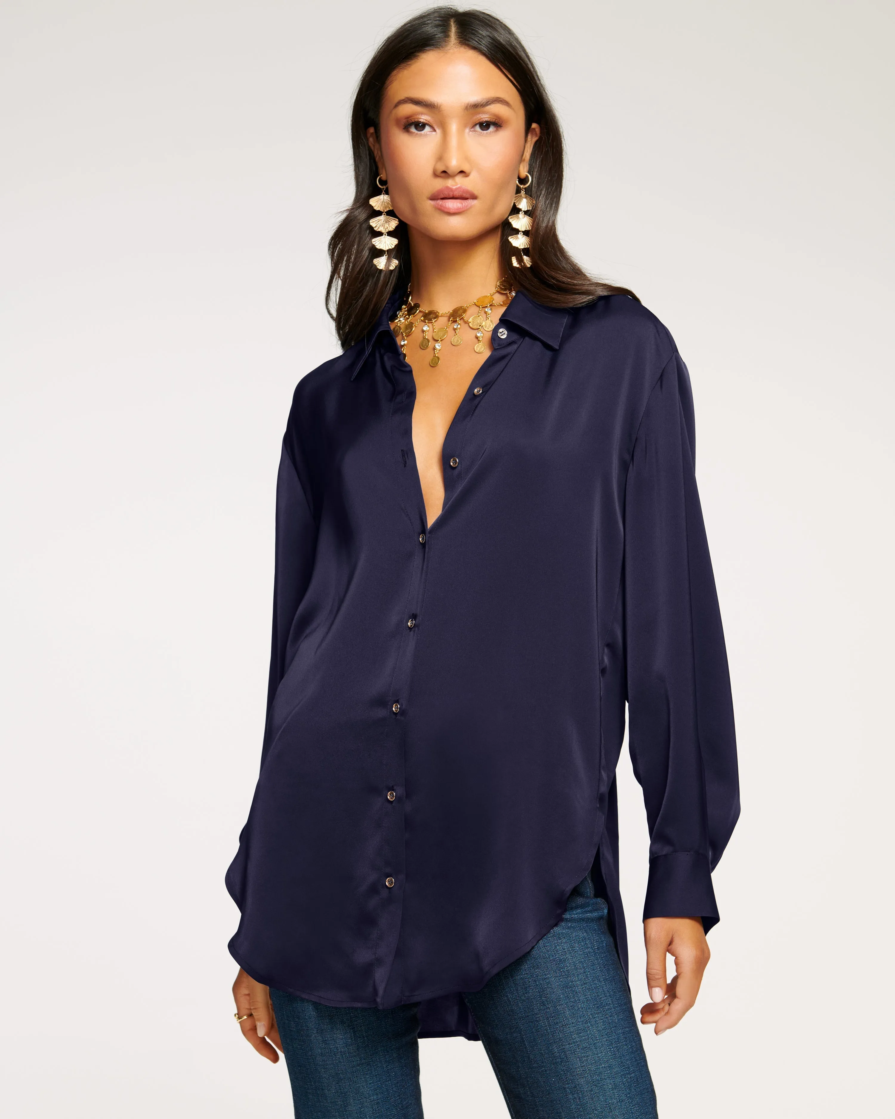 Kolby Oversized Button Down Blouse
