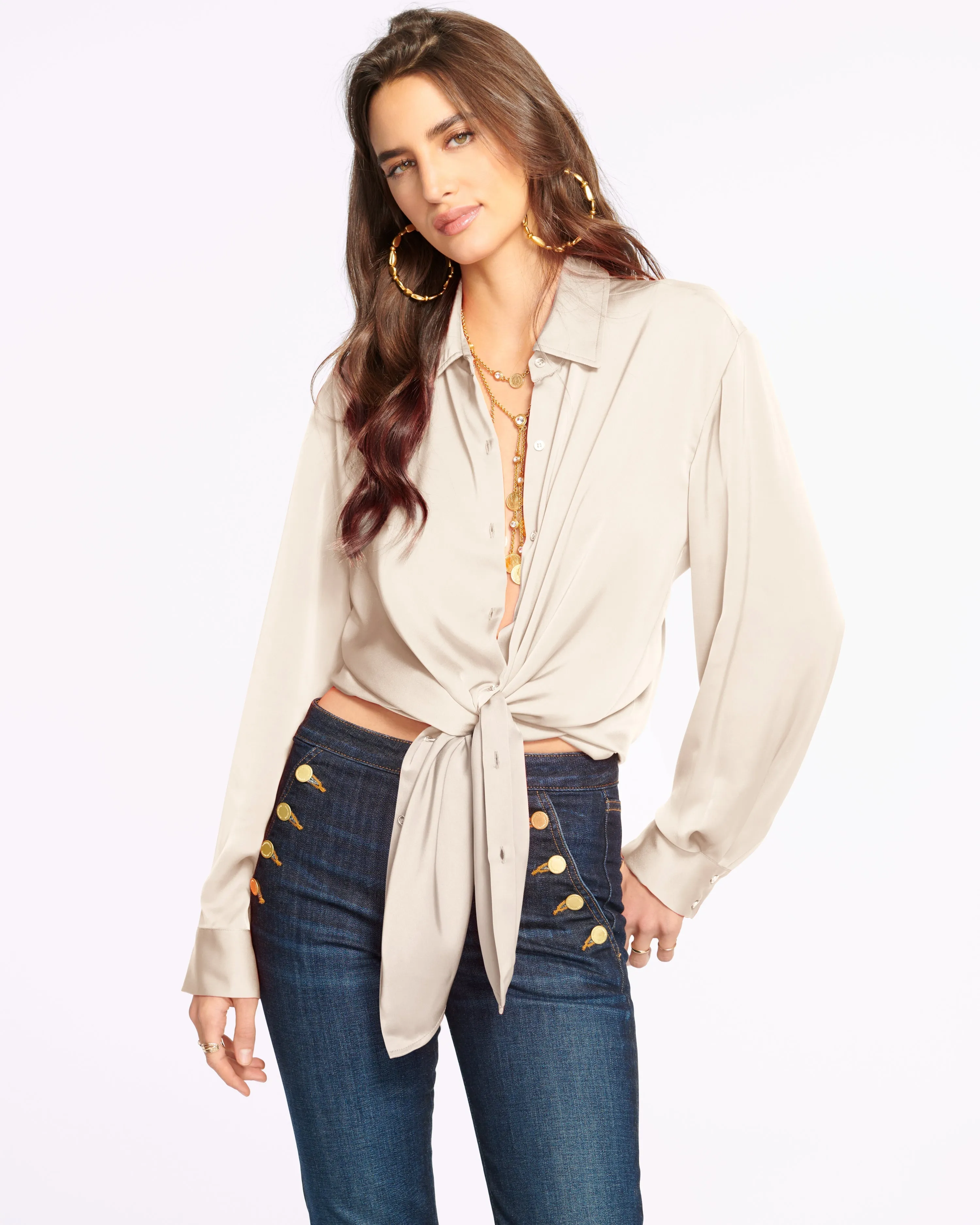 Kolby Oversized Button Down Blouse