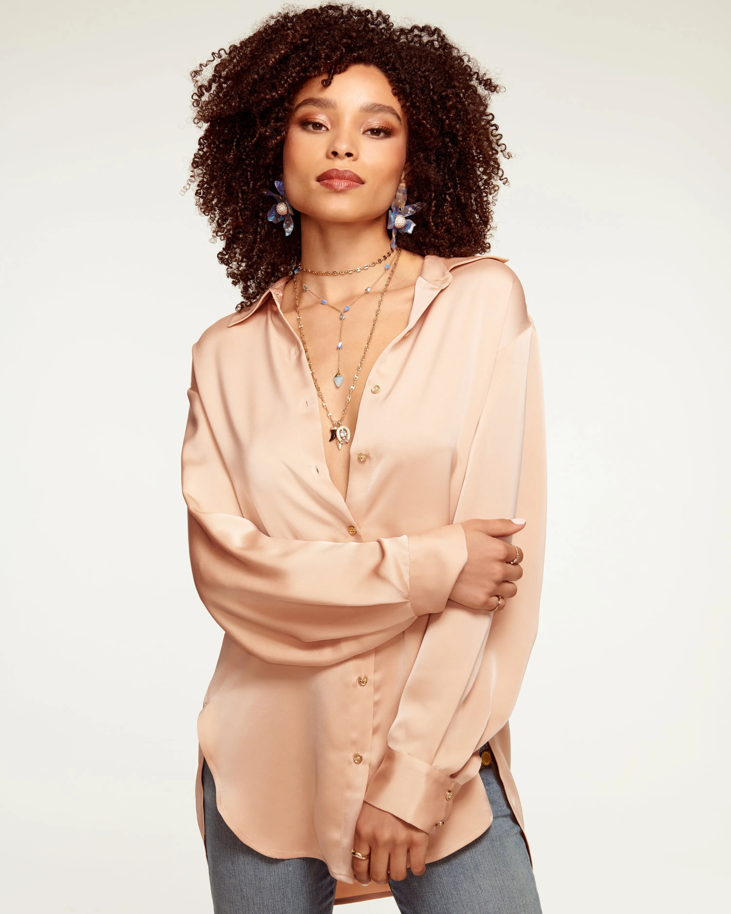 Kolby Oversized Button Down Blouse