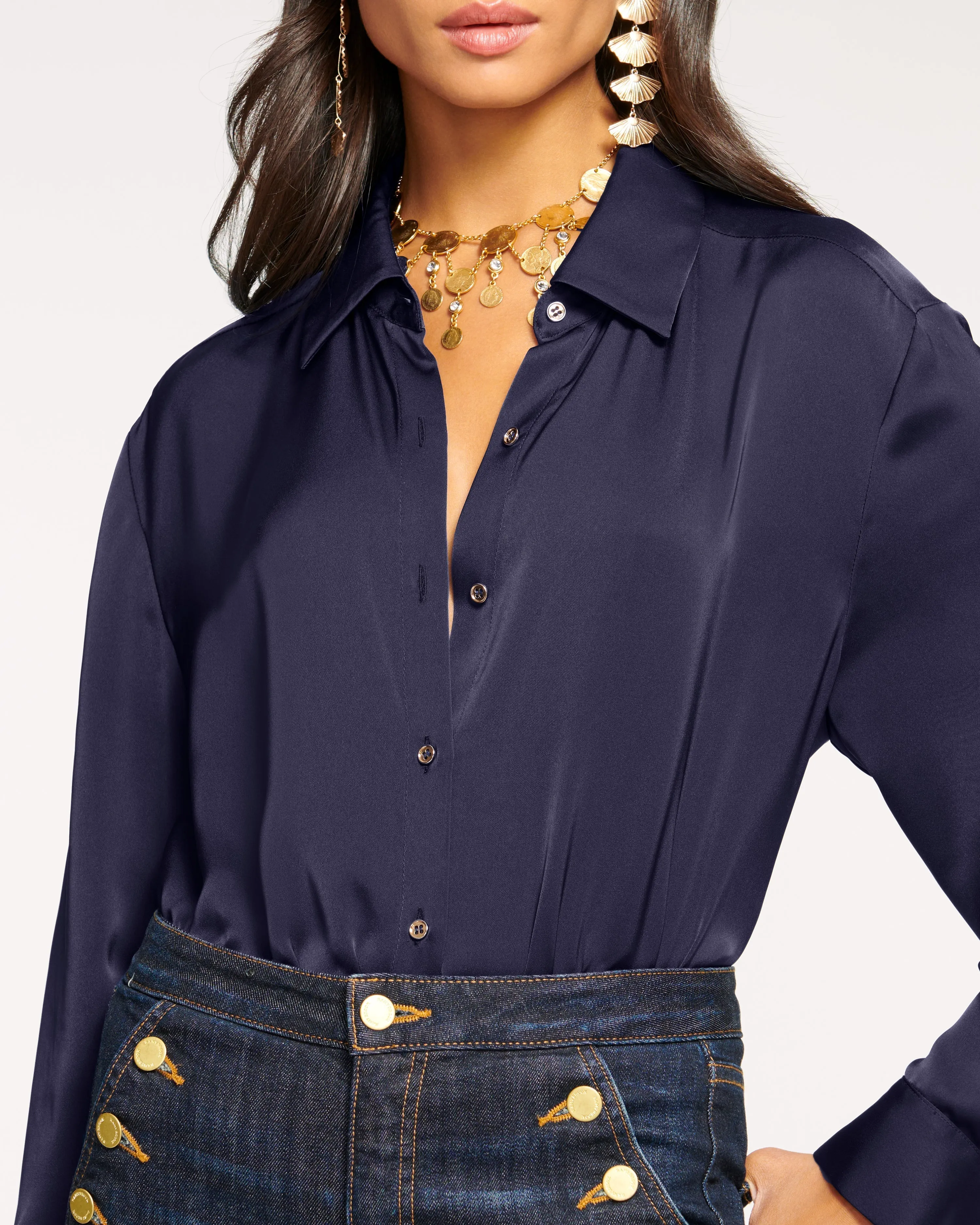 Kolby Oversized Button Down Blouse
