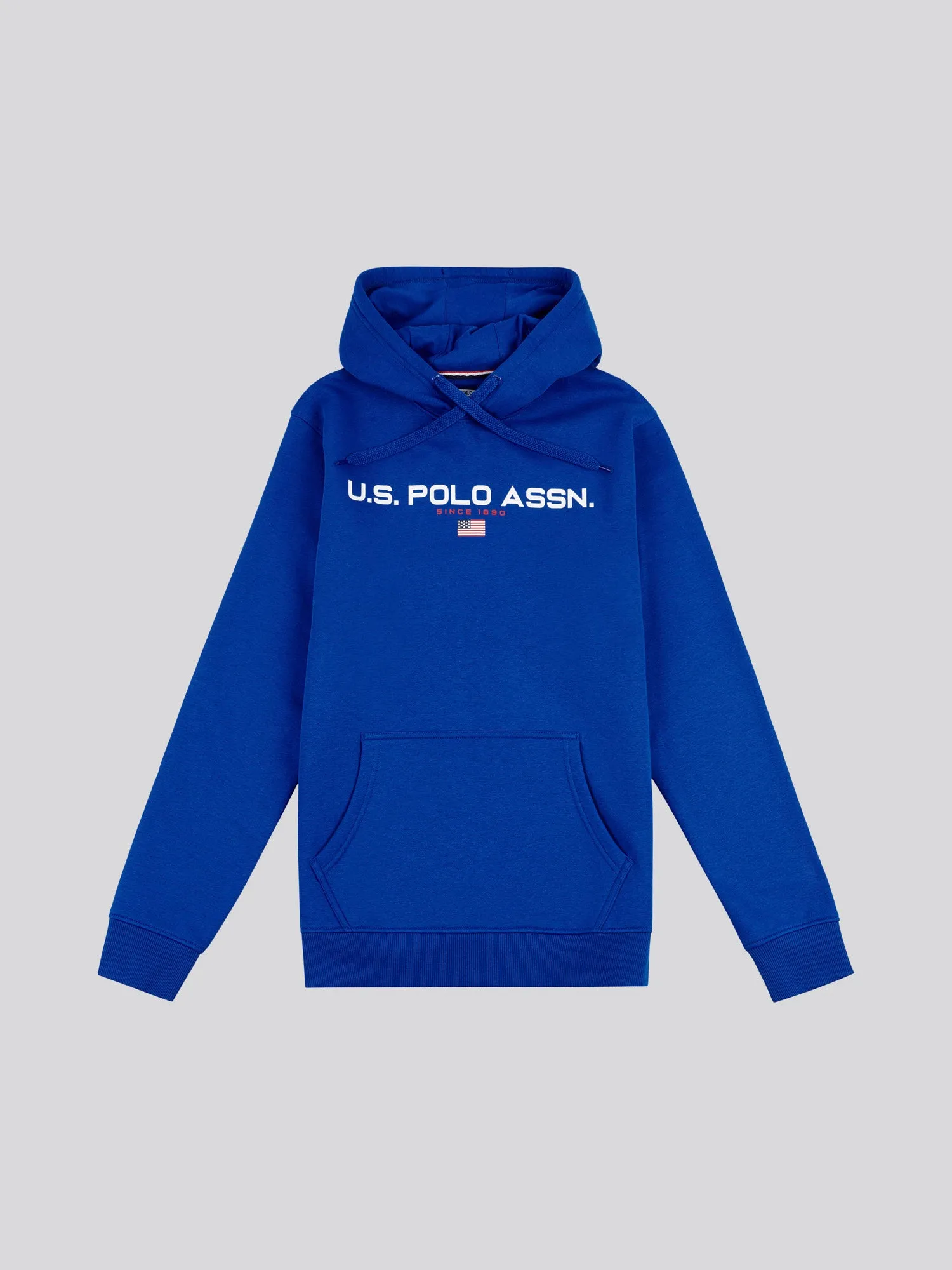 Mens Block Flag Graphic Hoodie in Classic Blue