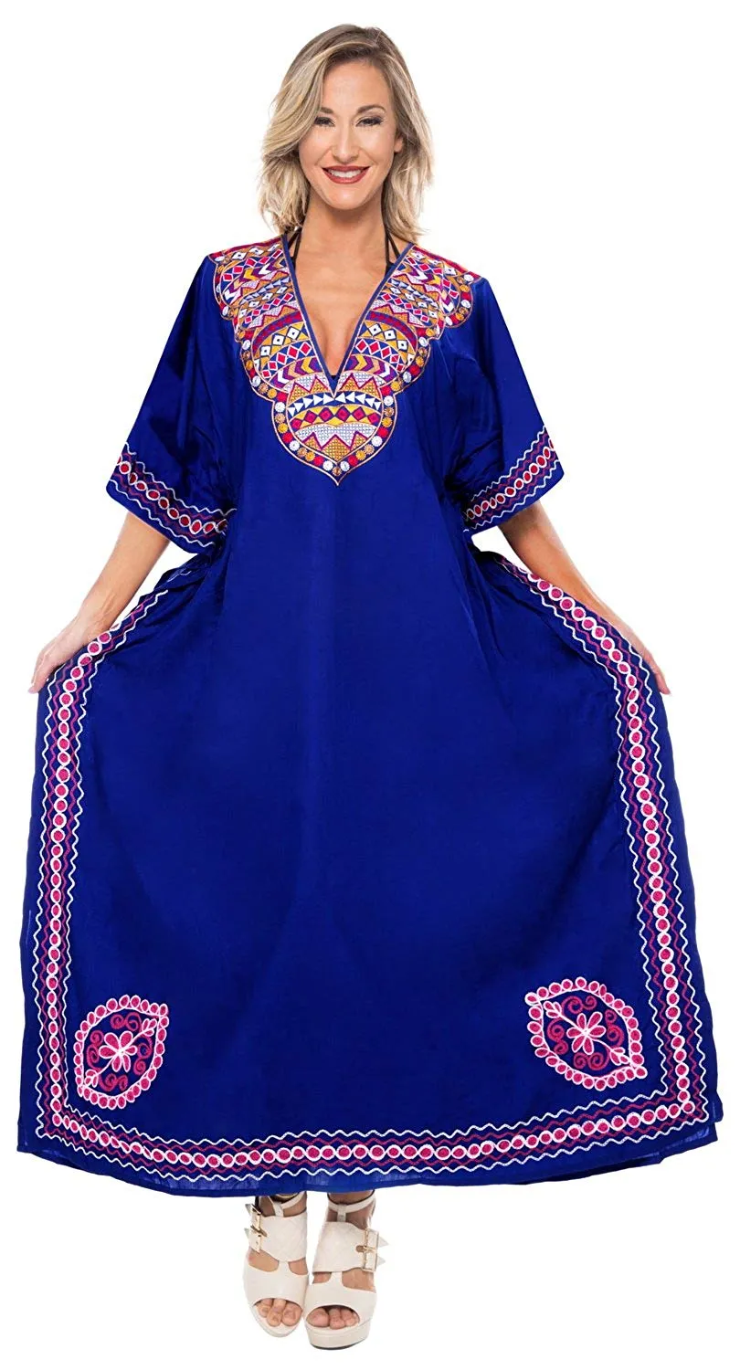 Women's Long Beach Casual Dress Rayon Swimwear Swimsuit Kimono Cover up Kaftan